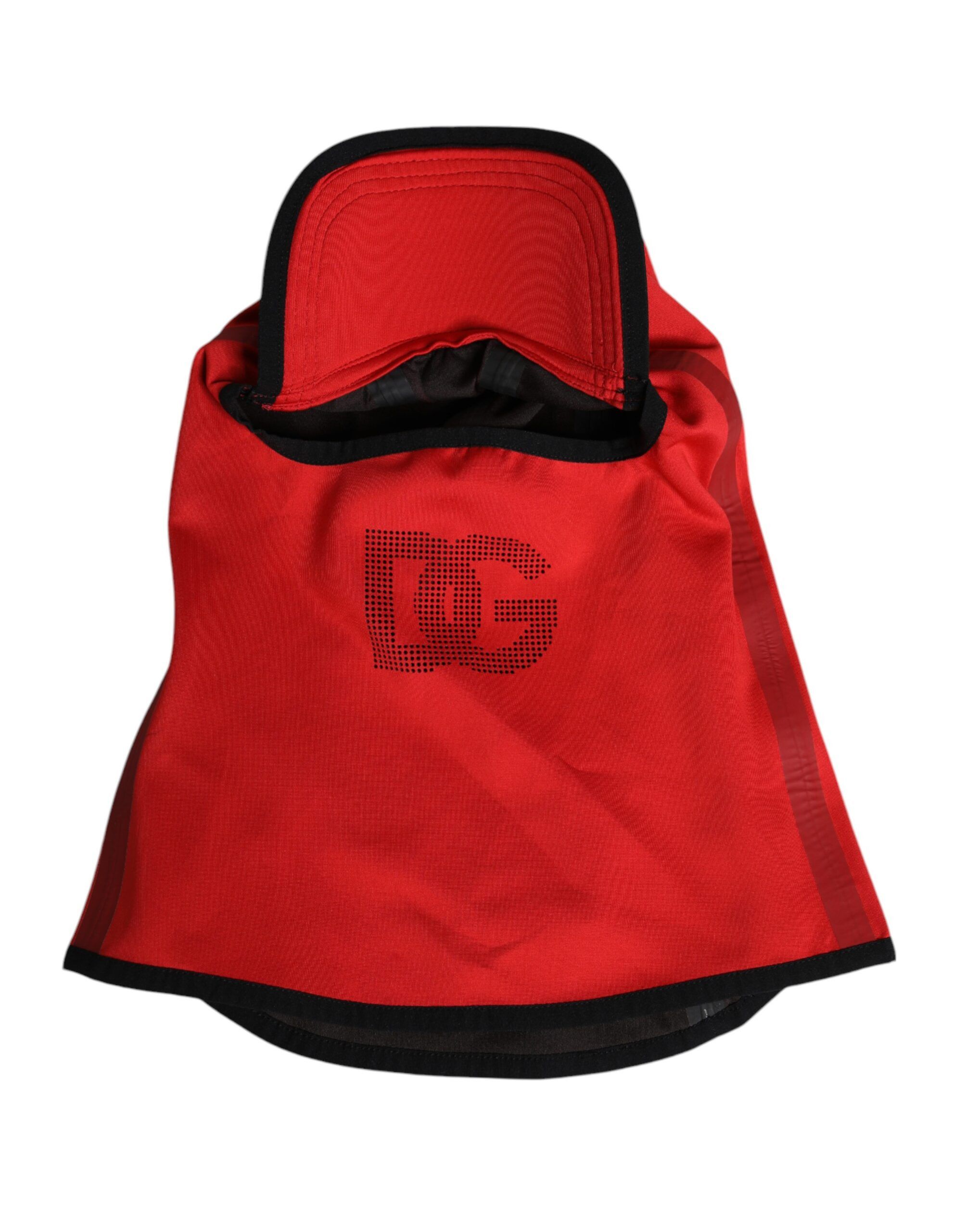 Dolce & Gabbana Red Logo Polyester Wide Brim Balaclava Men's Hat Size ONE SIZE - 2 Thumbnail