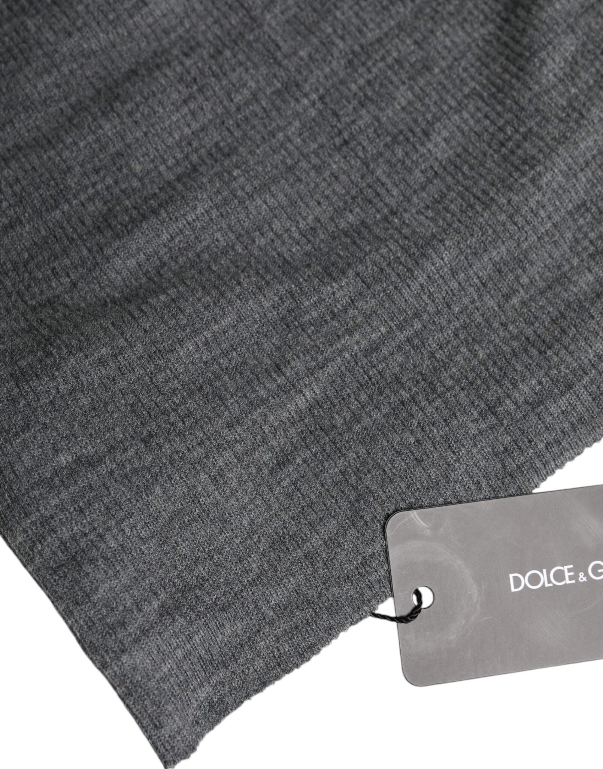 Dolce & Gabbana Gray Wool Blend Knitted Beanie Men's Cap Size ONE SIZE - 3 Thumbnail