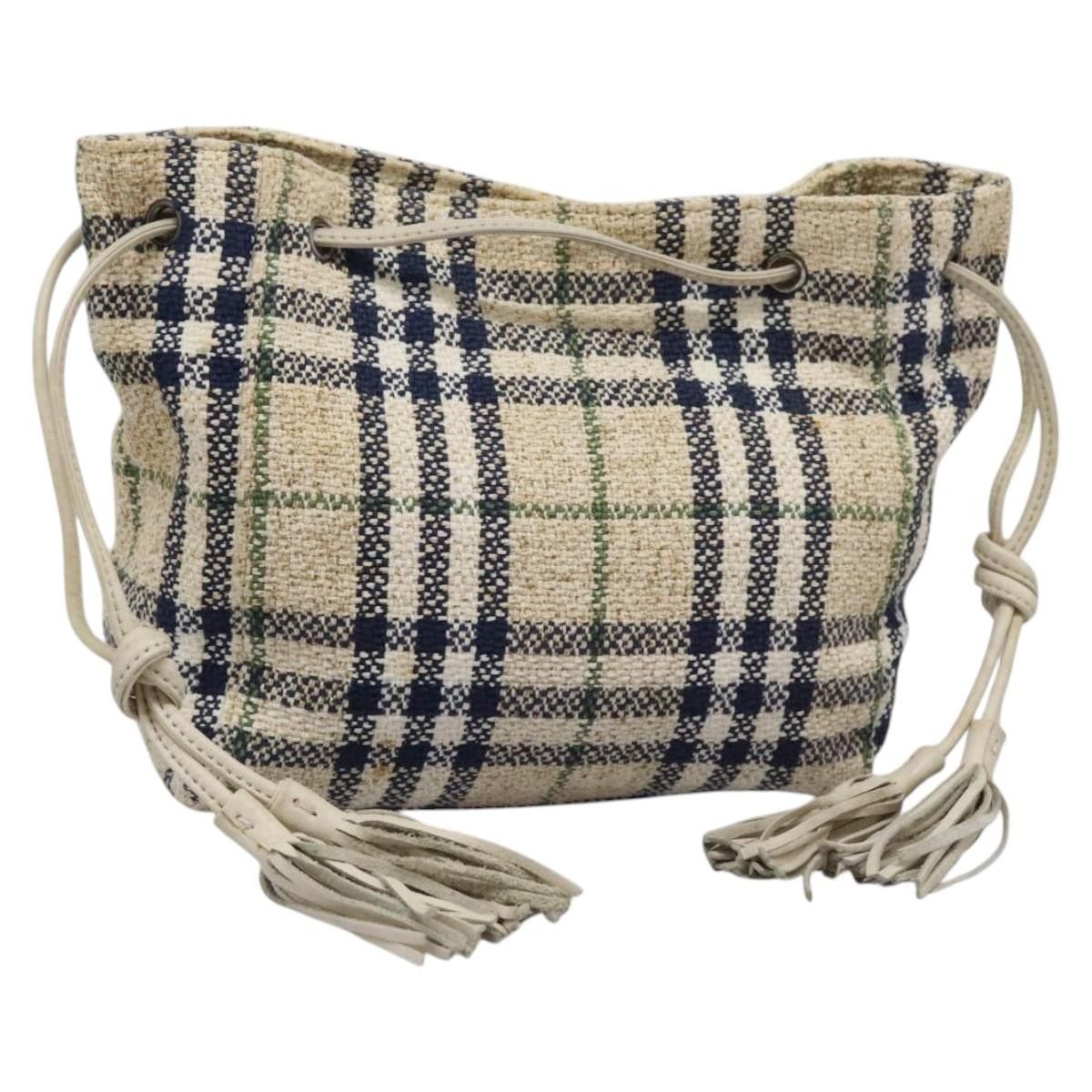 Burberry Nova Check Beige Canvas Handbag (Pre-Owned) Size ONE SIZE - 4 Thumbnail