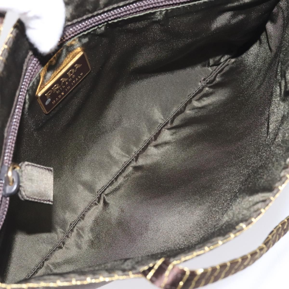 Prada Brown Synthetic Handbag (Pre-Owned) Size ONE SIZE - 15 Thumbnail