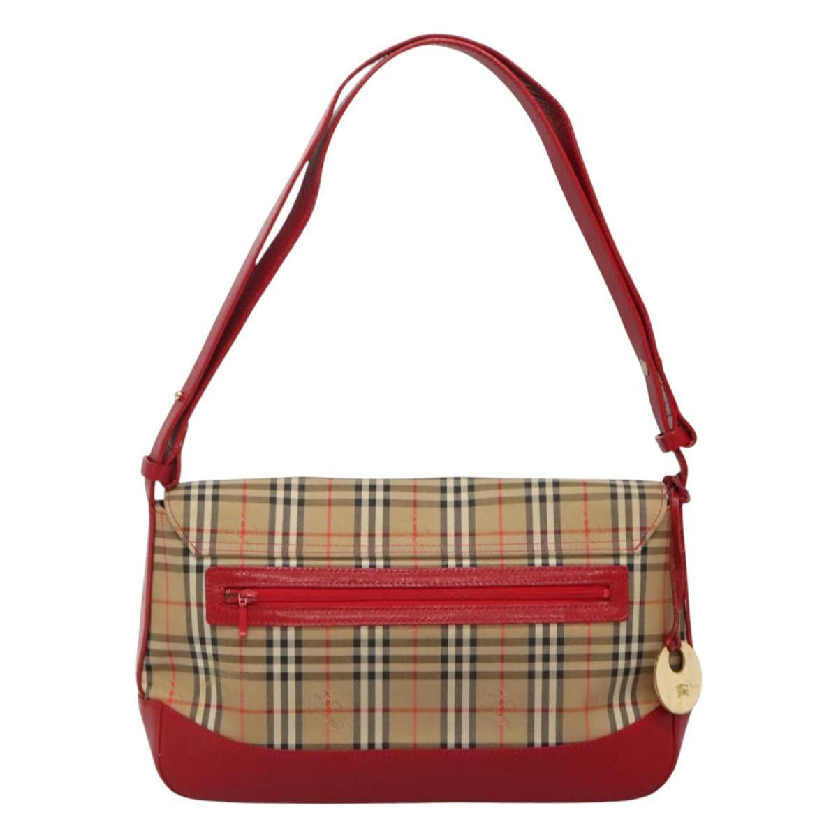 Burberry Nova Check Beige Canvas Shoulder Bag (Pre-Owned) Size ONE SIZE - 2 Thumbnail