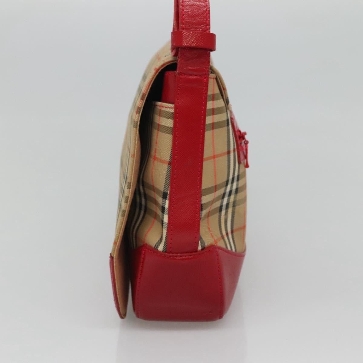 Burberry Nova Check Beige Canvas Shoulder Bag (Pre-Owned) Size ONE SIZE - 4 Thumbnail