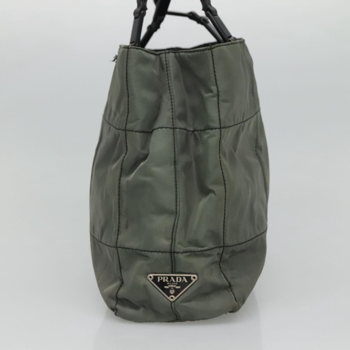 Prada Tessuto Grey Synthetic Tote Bag (Pre-Owned) Size ONE SIZE - 3 Thumbnail