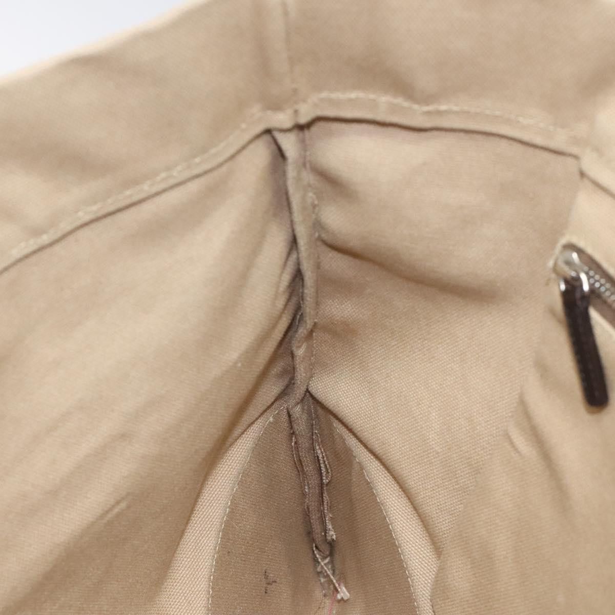 Prada Triangle Logo Beige Canvas Tote Bag (Pre-Owned) Size ONE SIZE - 17 Thumbnail