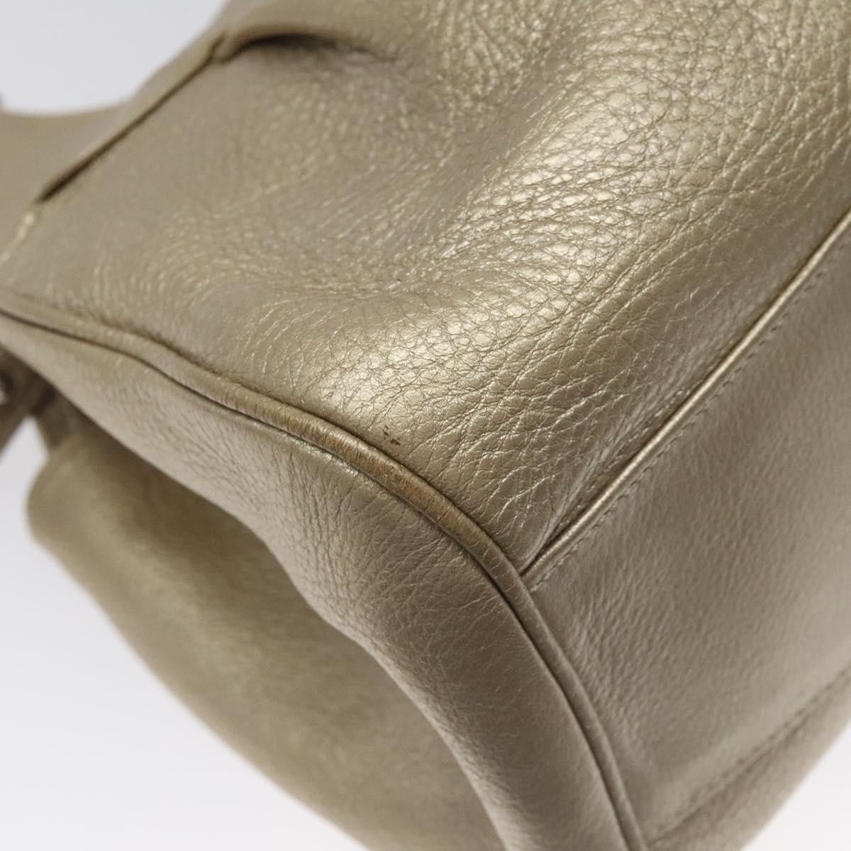Salvatore Ferragamo Gancini Gold Leather Handbag (Pre-Owned) Size ONE SIZE - 10 Thumbnail