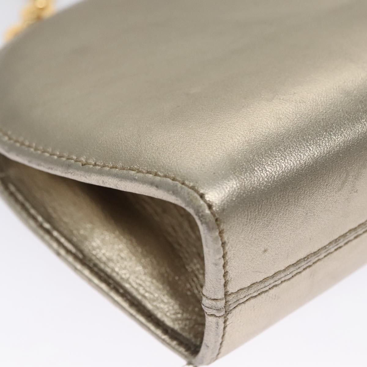 Salvatore Ferragamo Gancini Silver Leather Shoulder Bag (Pre-Owned) Size ONE SIZE - 11 Thumbnail