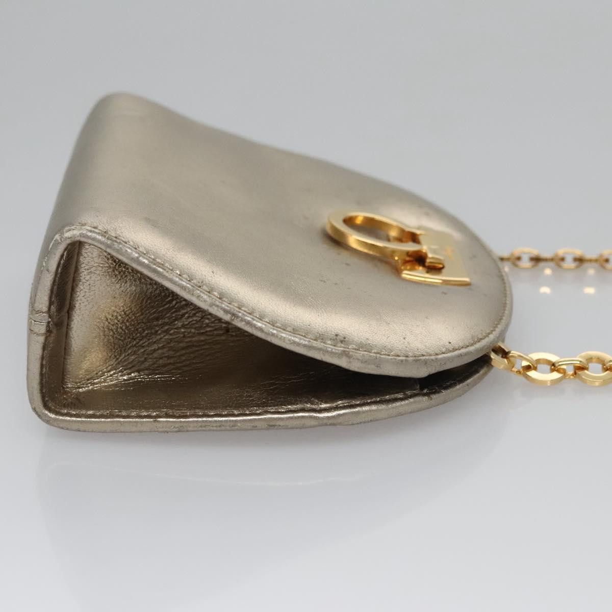 Salvatore Ferragamo Gancini Silver Leather Shoulder Bag (Pre-Owned) Size ONE SIZE - 3 Thumbnail