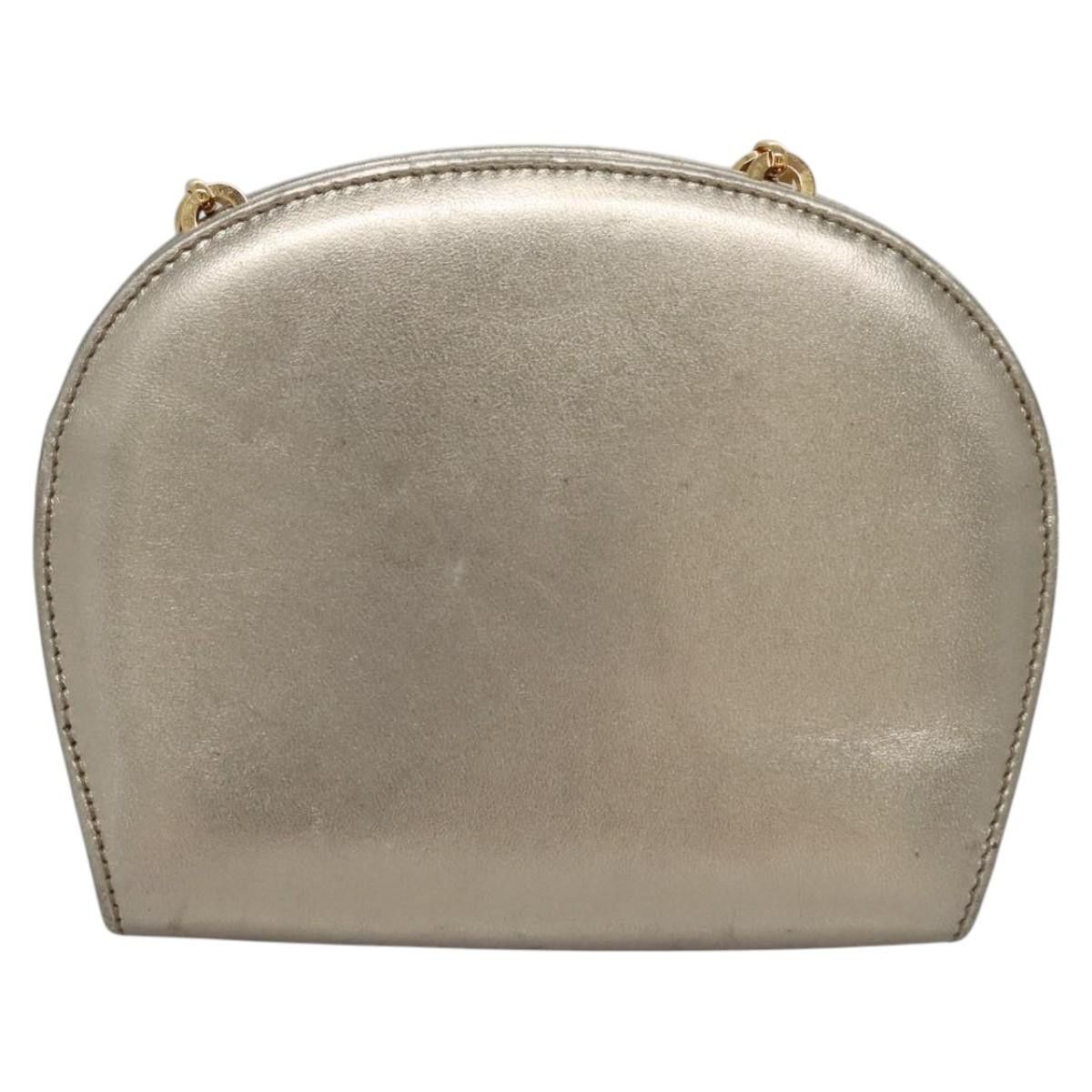 Salvatore Ferragamo Gancini Silver Leather Shoulder Bag (Pre-Owned) Size ONE SIZE - 2 Thumbnail