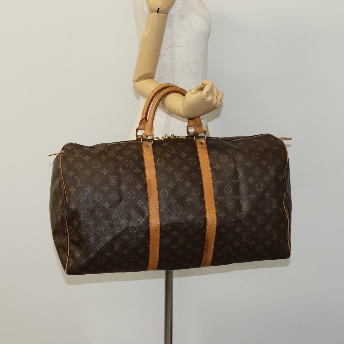 Louis Vuitton Keepall 55 Brown Canvas Travel Bag (Pre-Owned) Size ONE SIZE - 15 Thumbnail