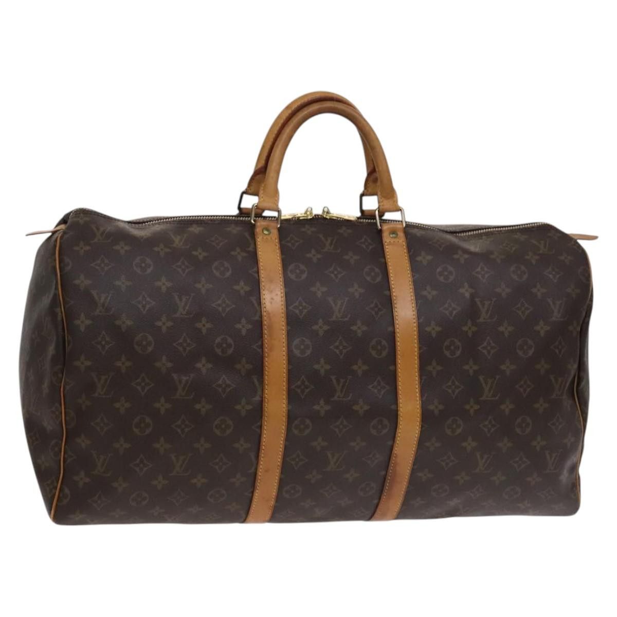 Louis Vuitton Keepall 55 Brown Canvas Travel Bag (Pre-Owned) Size ONE SIZE - 17 Thumbnail