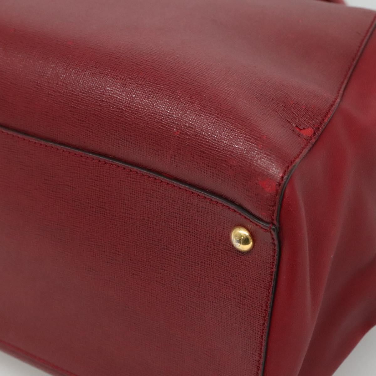 Fendi 2Jours Red Leather Tote Bag (Pre-Owned) Size ONE SIZE - 7 Thumbnail