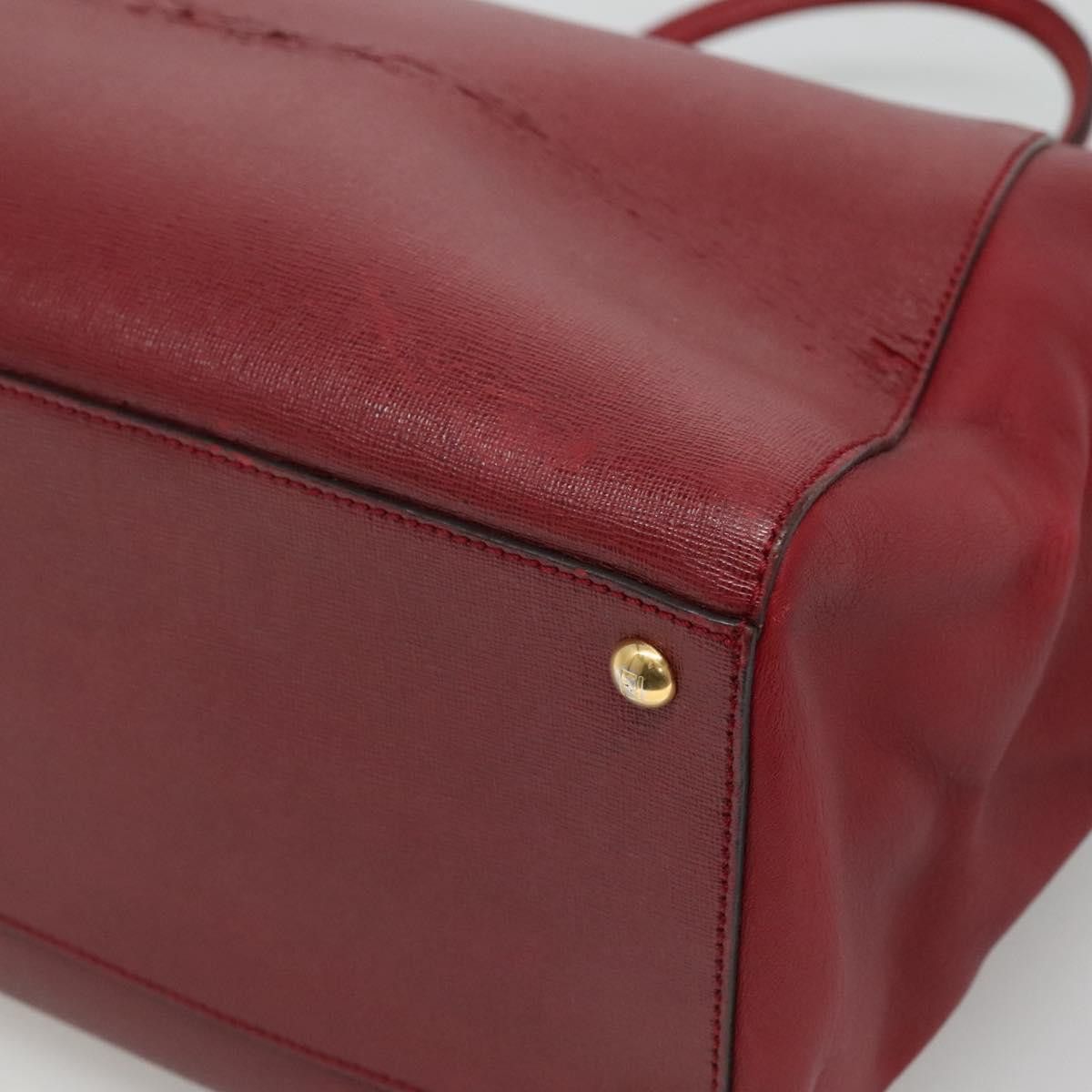 Fendi 2Jours Red Leather Tote Bag (Pre-Owned) Size ONE SIZE - 18 Thumbnail