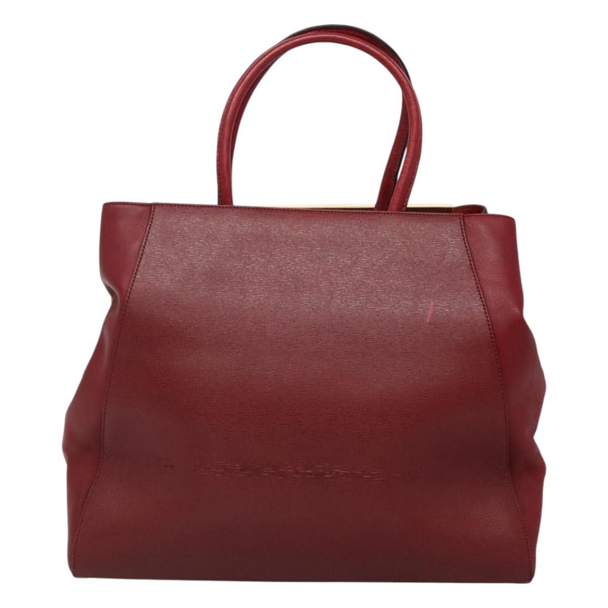 Fendi 2Jours Red Leather Tote Bag (Pre-Owned) Size ONE SIZE - 2 Thumbnail
