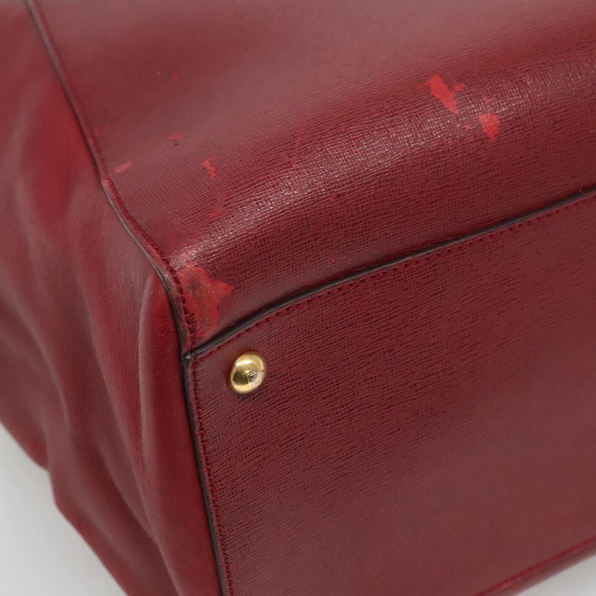 Fendi 2Jours Red Leather Tote Bag (Pre-Owned) Size ONE SIZE - 17 Thumbnail