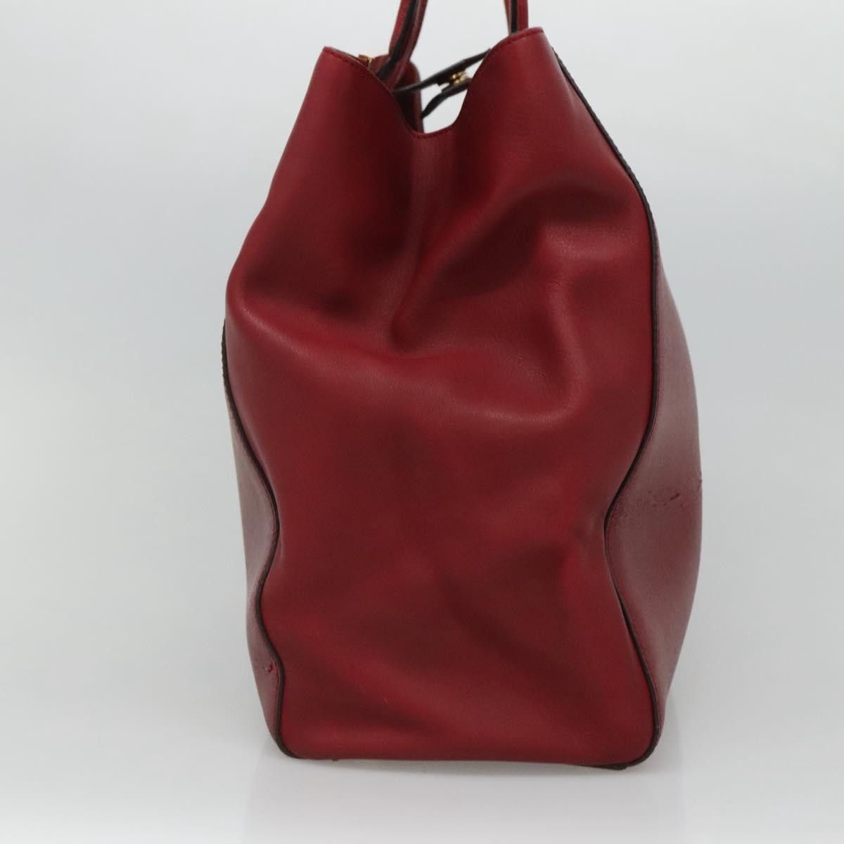 Fendi 2Jours Red Leather Tote Bag (Pre-Owned) Size ONE SIZE - 4 Thumbnail