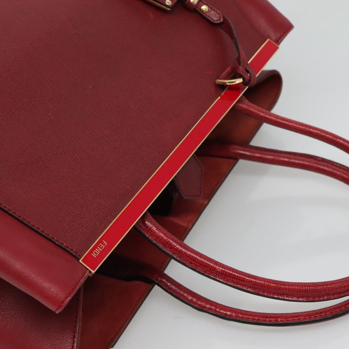 Fendi 2Jours Red Leather Tote Bag (Pre-Owned) Size ONE SIZE - 13 Thumbnail