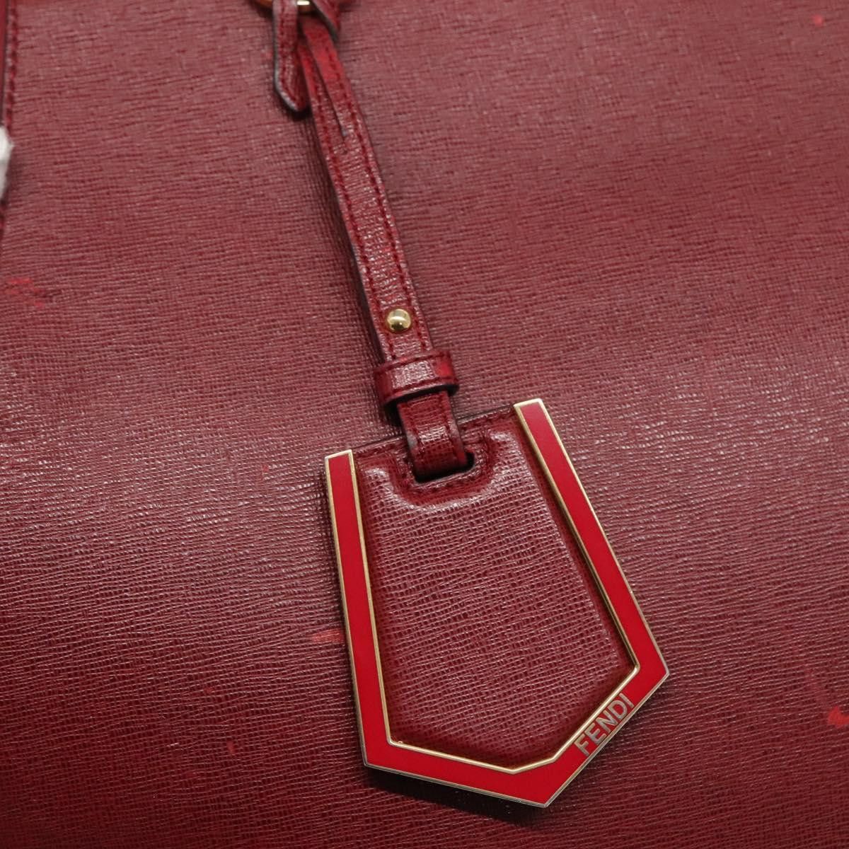 Fendi 2Jours Red Leather Tote Bag (Pre-Owned) Size ONE SIZE - 11 Thumbnail