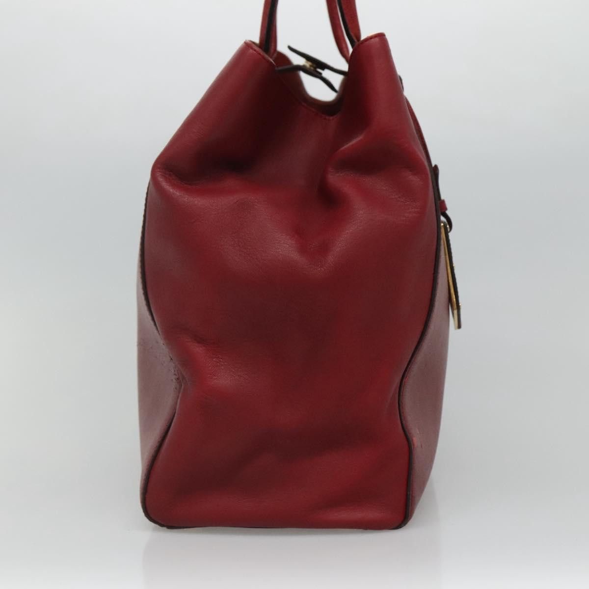 Fendi 2Jours Red Leather Tote Bag (Pre-Owned) Size ONE SIZE - 3 Thumbnail