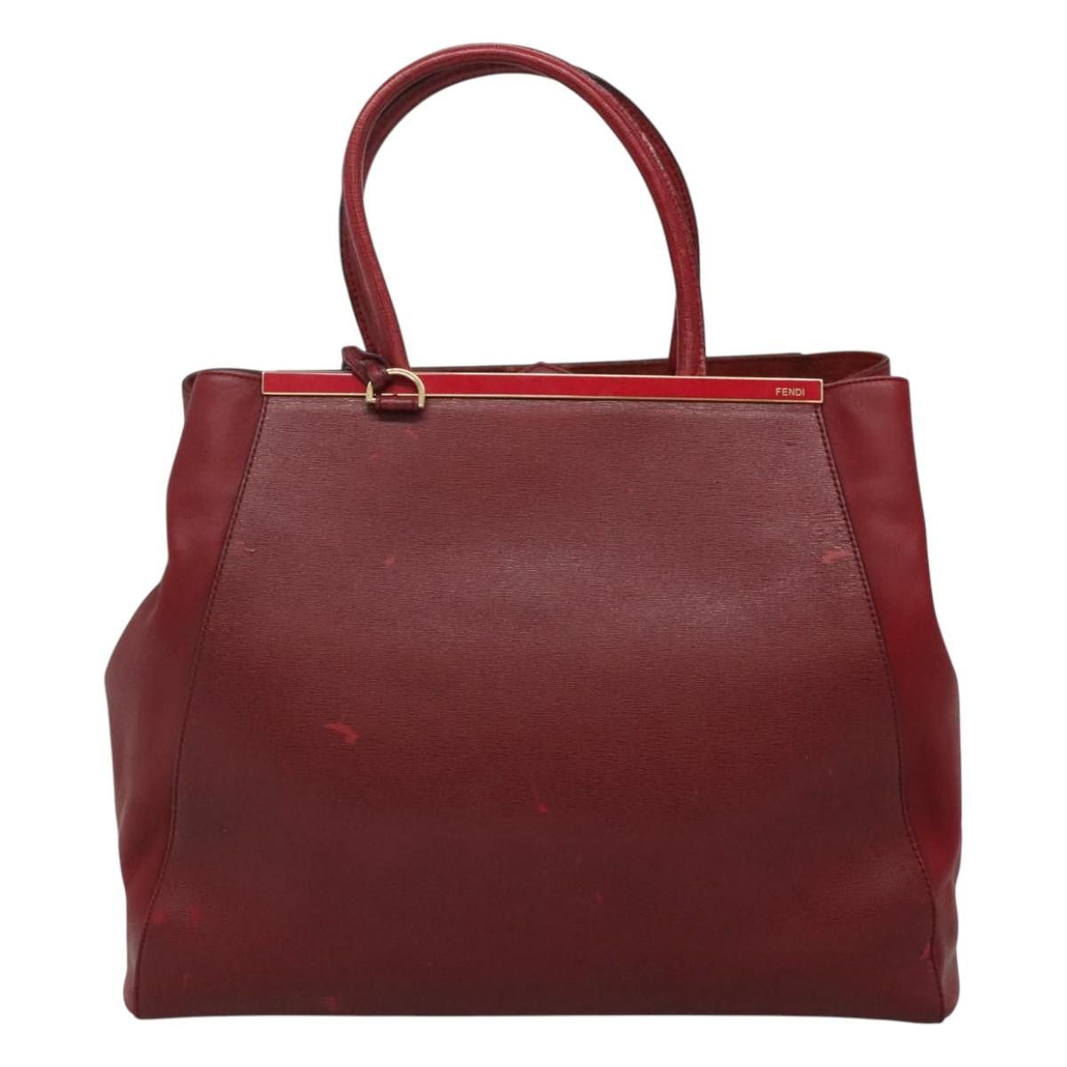 Fendi 2Jours Red Leather Tote Bag (Pre-Owned) Size ONE SIZE - 15 Thumbnail