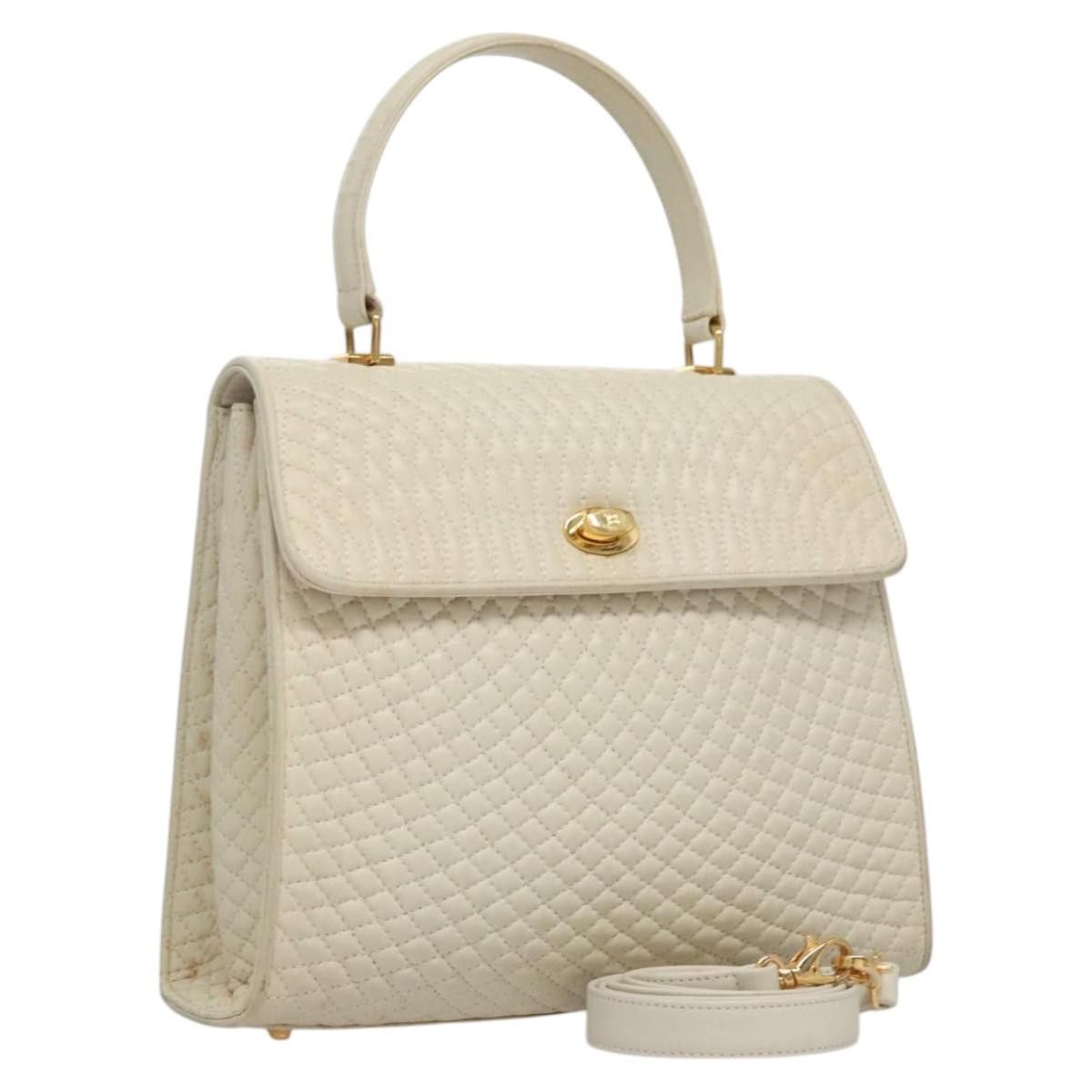 Bally White Leather Handbag (Pre-Owned) Size ONE SIZE - 18 Thumbnail