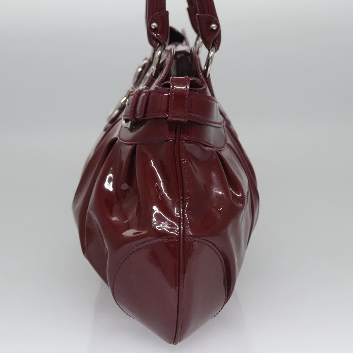 Salvatore Ferragamo Gancini Purple Patent Leather Handbag (Pre-Owned) Size ONE SIZE - 3 Thumbnail