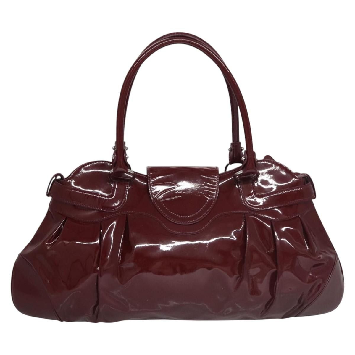 Salvatore Ferragamo Gancini Purple Patent Leather Handbag (Pre-Owned) Size ONE SIZE - 2 Thumbnail