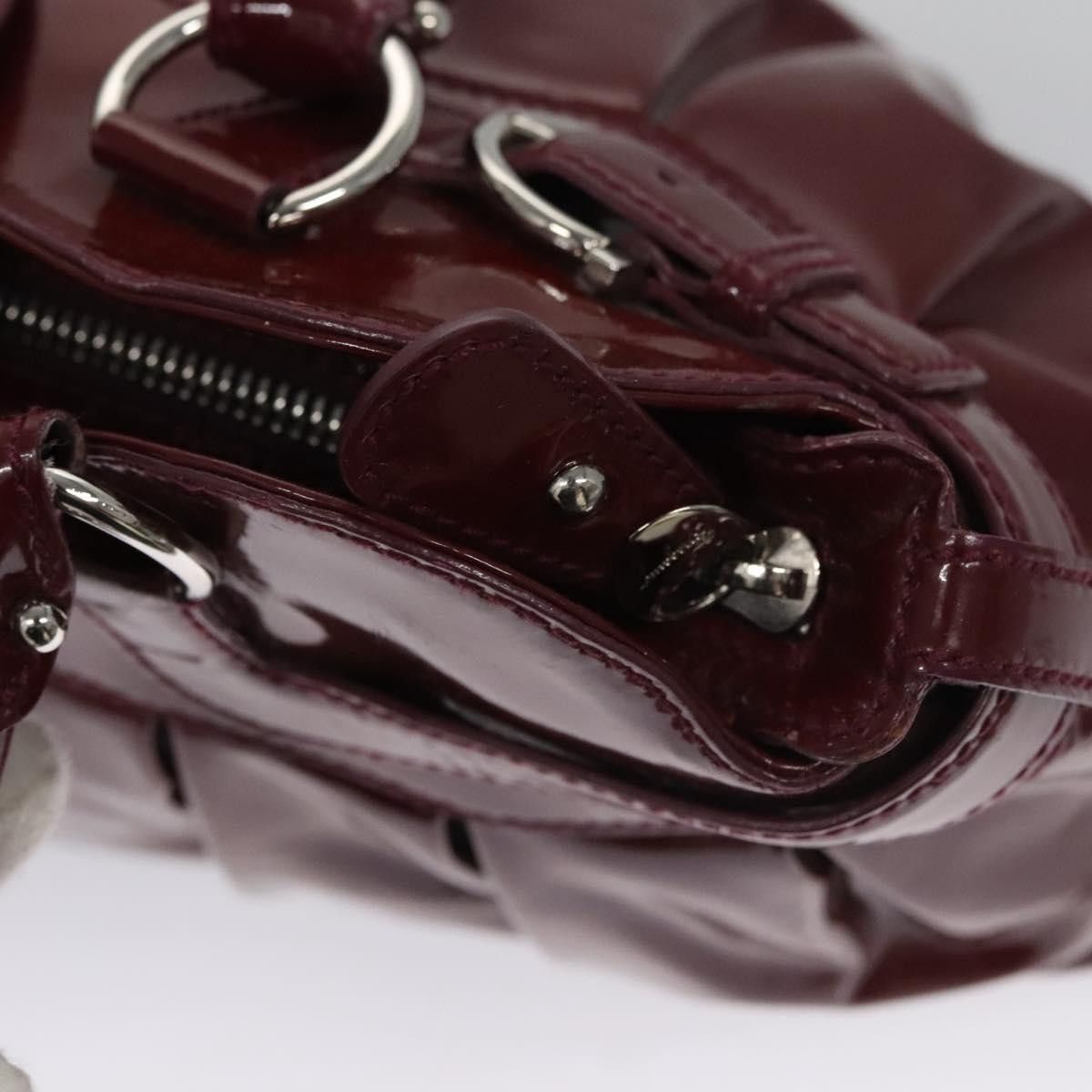 Salvatore Ferragamo Gancini Purple Patent Leather Handbag (Pre-Owned) Size ONE SIZE - 12 Thumbnail