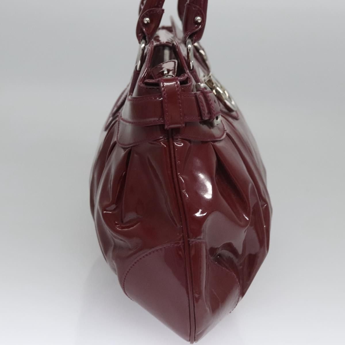 Salvatore Ferragamo Gancini Purple Patent Leather Handbag (Pre-Owned) Size ONE SIZE - 4 Thumbnail