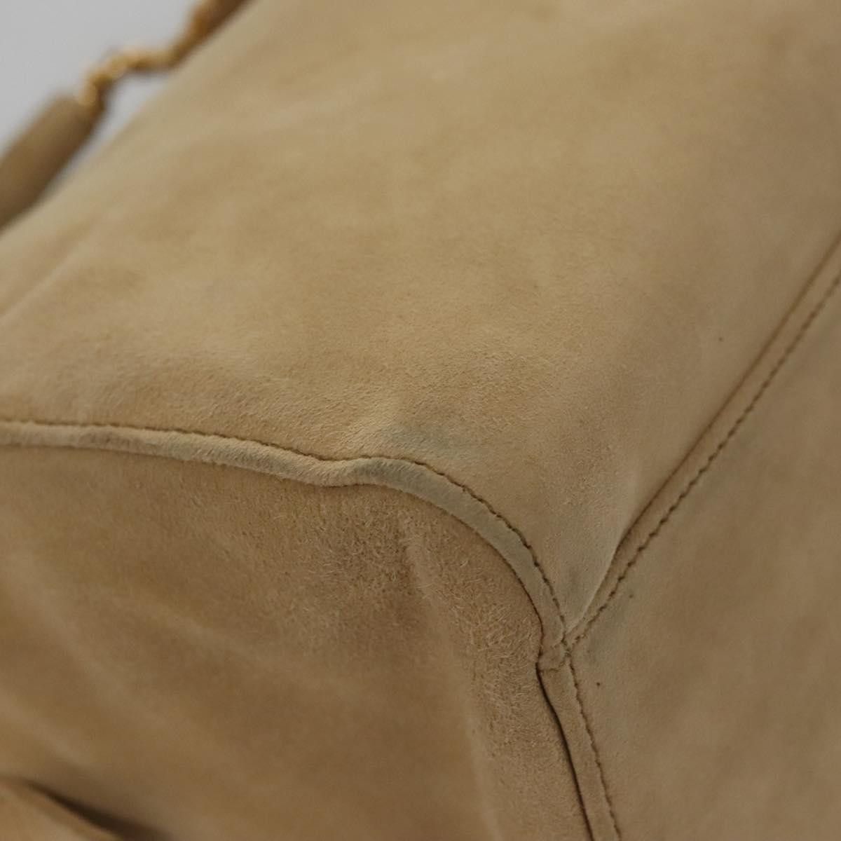 Prada Triangle Logo Beige Suede Handbag (Pre-Owned) Size ONE SIZE - 10 Thumbnail