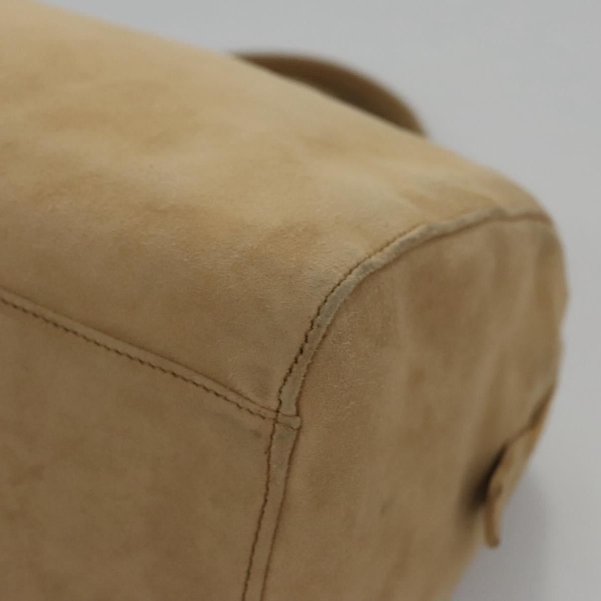 Prada Triangle Logo Beige Suede Handbag (Pre-Owned) Size ONE SIZE - 9 Thumbnail