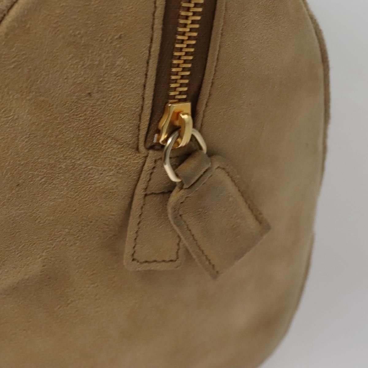 Prada Triangle Logo Beige Suede Handbag (Pre-Owned) Size ONE SIZE - 13 Thumbnail