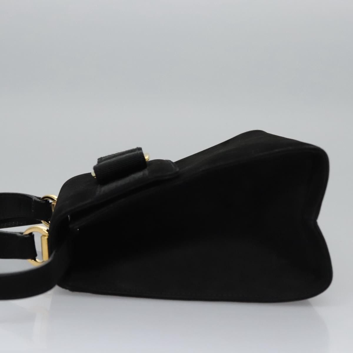 Salvatore Ferragamo Vala Black Suede Handbag (Pre-Owned) Size ONE SIZE - 5 Thumbnail