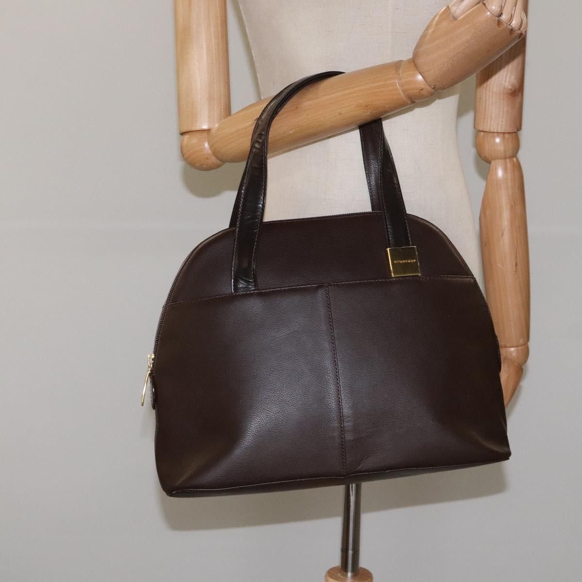 Burberry Brown Leather Handbag (Pre-Owned) Size ONE SIZE - 12 Thumbnail
