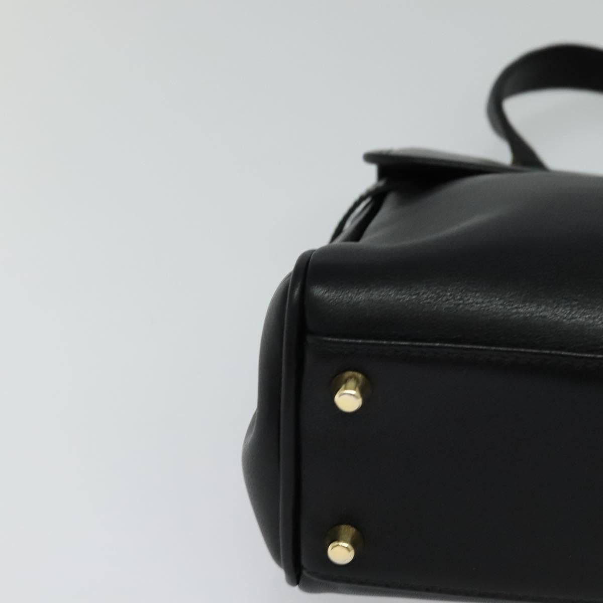 Burberry Black Leather Handbag (Pre-Owned) Size ONE SIZE - 7 Thumbnail