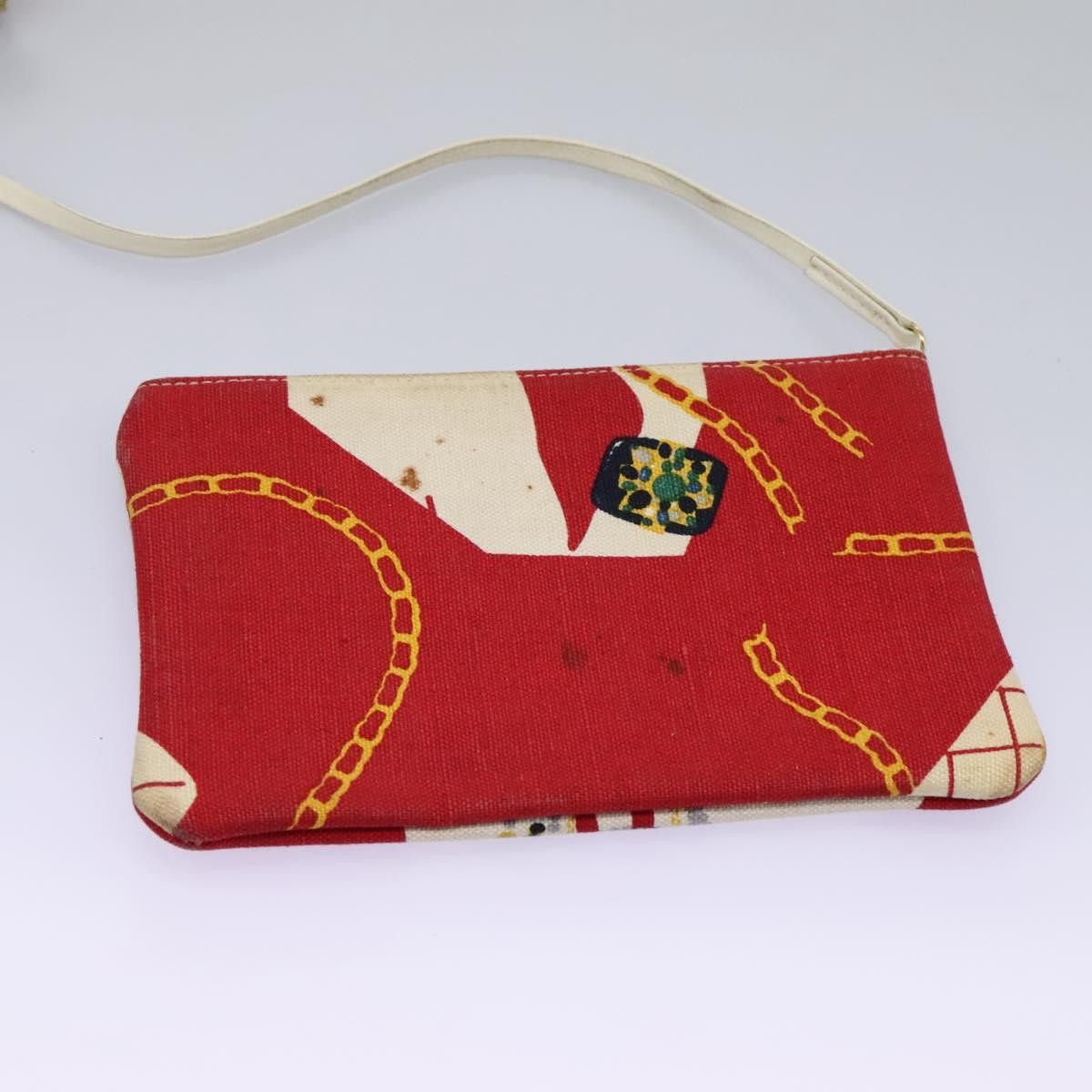 Chanel Coco Mark Red Canvas Shoulder Bag (Pre-Owned) Size ONE SIZE - 13 Thumbnail