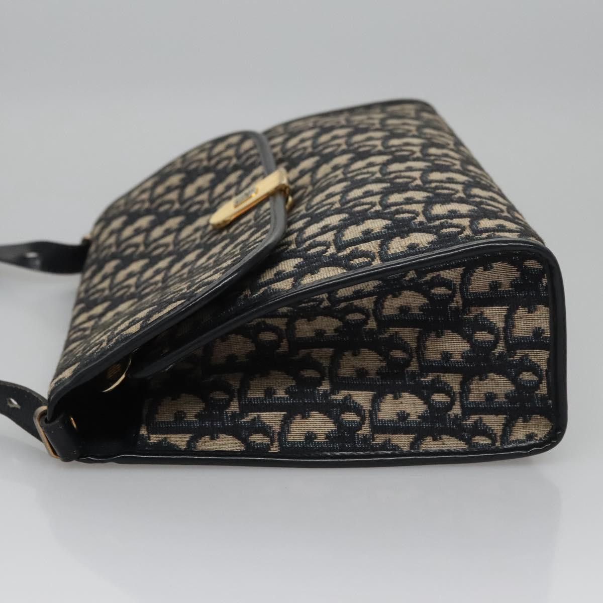 Dior Trotter Navy Canvas Shoulder Bag (Pre-Owned) Size ONE SIZE - 4 Thumbnail