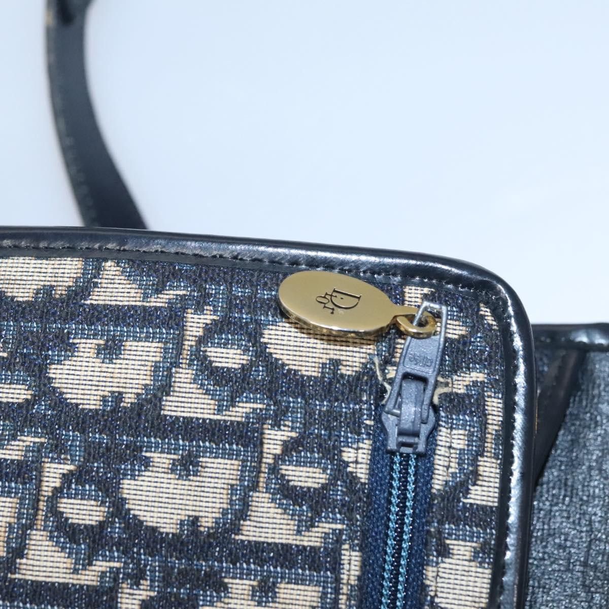 Dior Trotter Navy Canvas Shoulder Bag (Pre-Owned) Size ONE SIZE - 11 Thumbnail