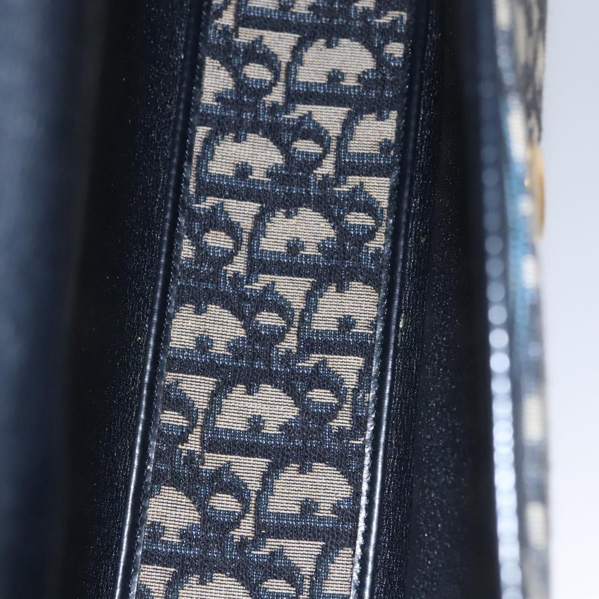 Dior Trotter Navy Canvas Shoulder Bag (Pre-Owned) Size ONE SIZE - 12 Thumbnail