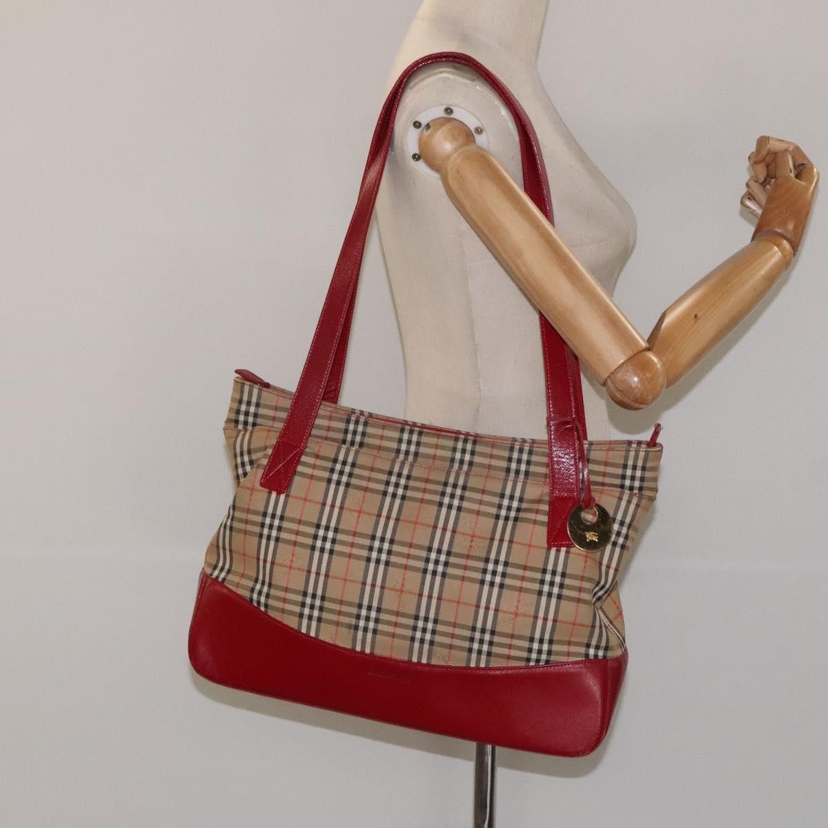 Burberry Nova Check Beige Canvas Tote Bag (Pre-Owned) Size ONE SIZE - 11 Thumbnail