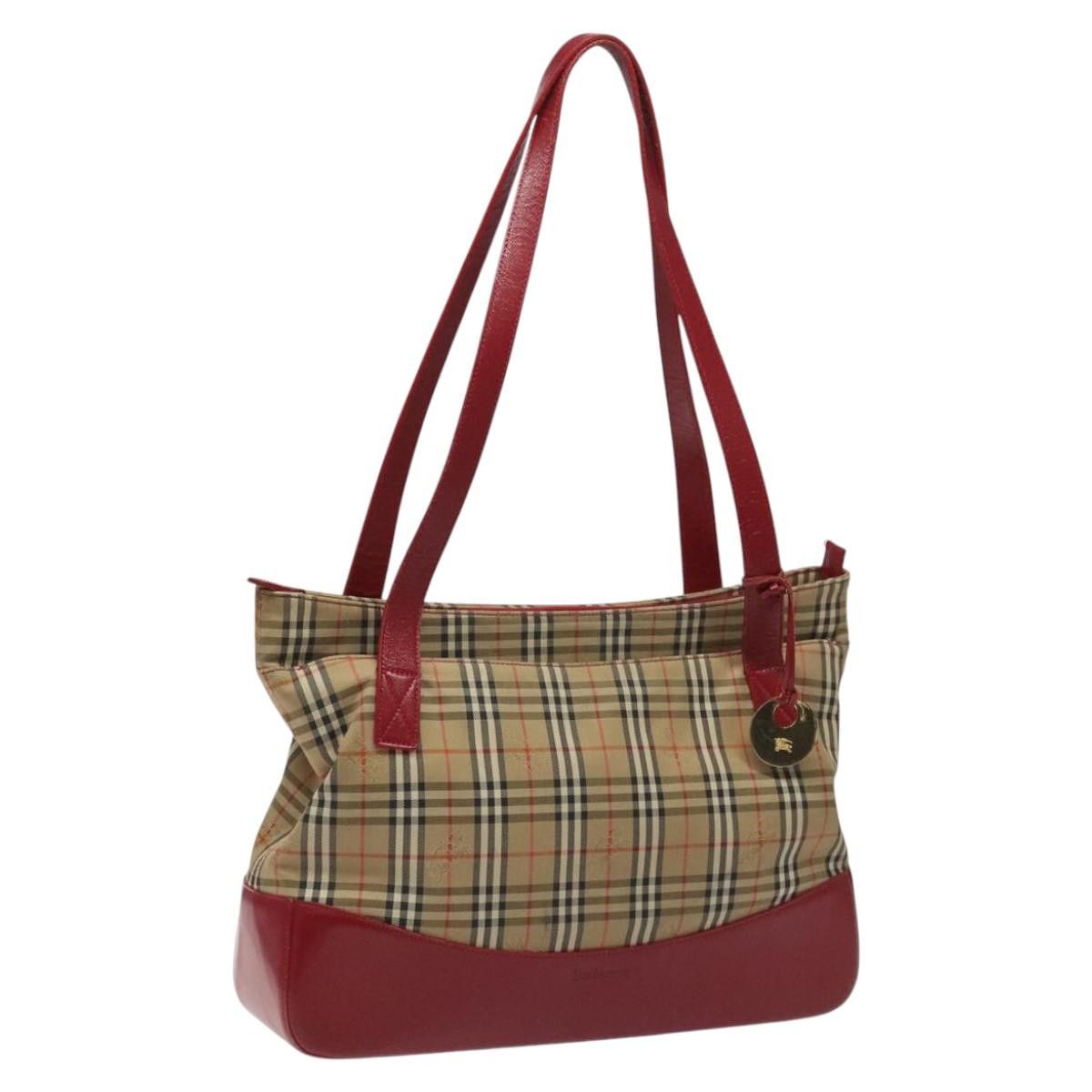 Burberry Nova Check Beige Canvas Tote Bag (Pre-Owned) Size ONE SIZE - 15 Thumbnail