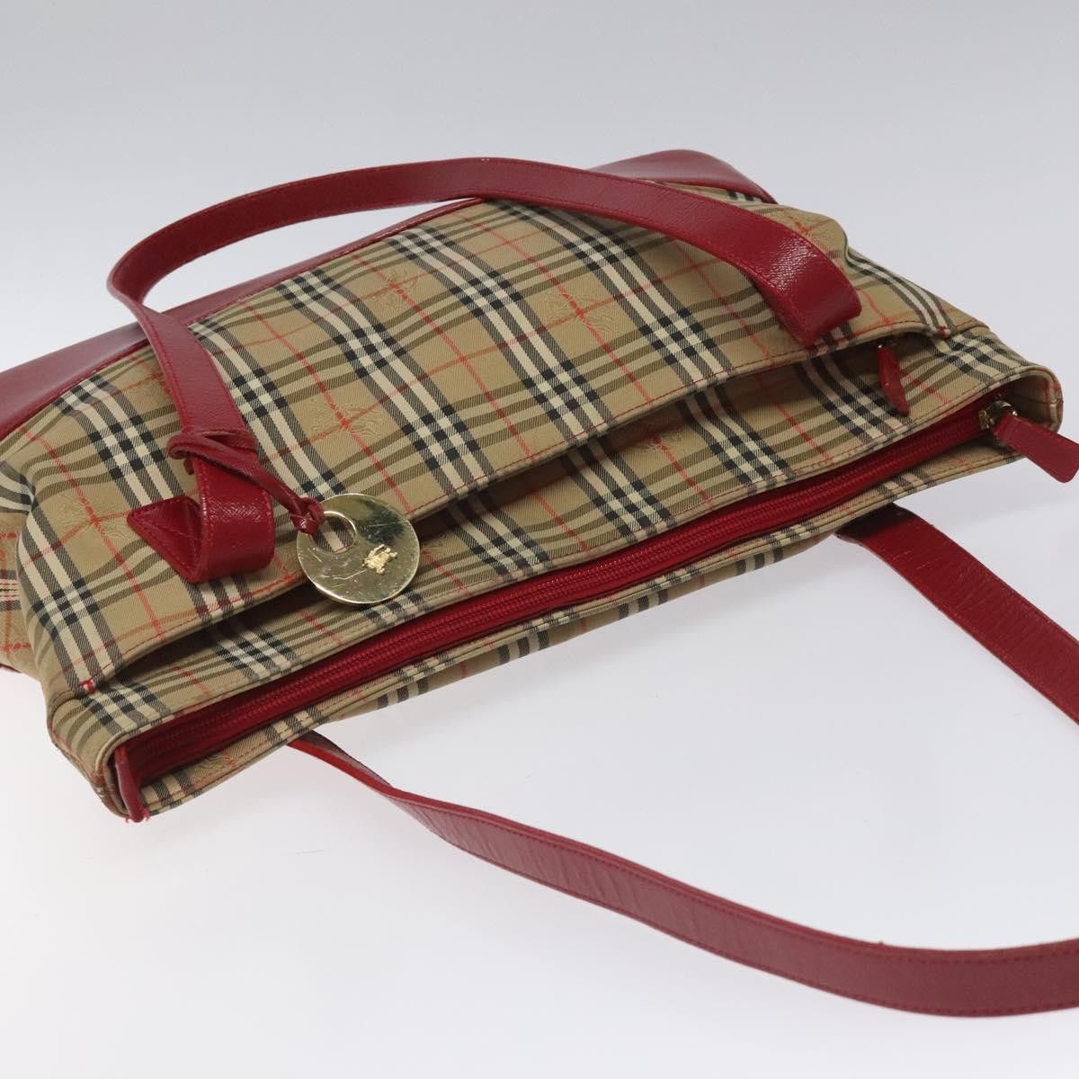 Burberry Nova Check Beige Canvas Tote Bag (Pre-Owned) Size ONE SIZE - 12 Thumbnail