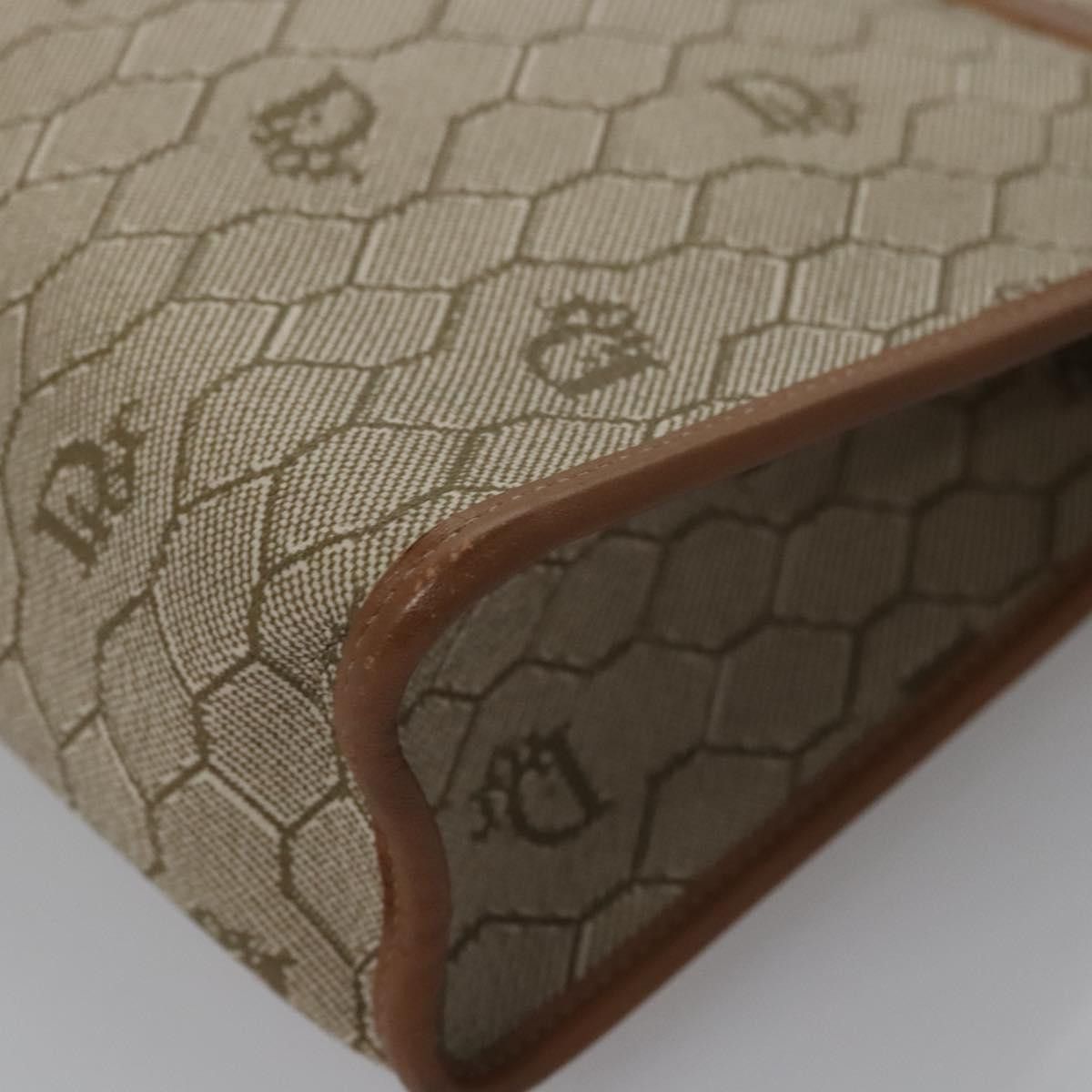 Dior Honeycomb Beige Canvas Clutch Bag (Pre-Owned) Size ONE SIZE - 7 Thumbnail