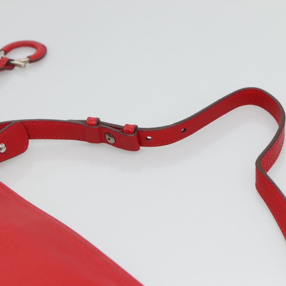 Salvatore Ferragamo Gancini Red Leather Shoulder Bag (Pre-Owned) Size ONE SIZE - 6 Thumbnail