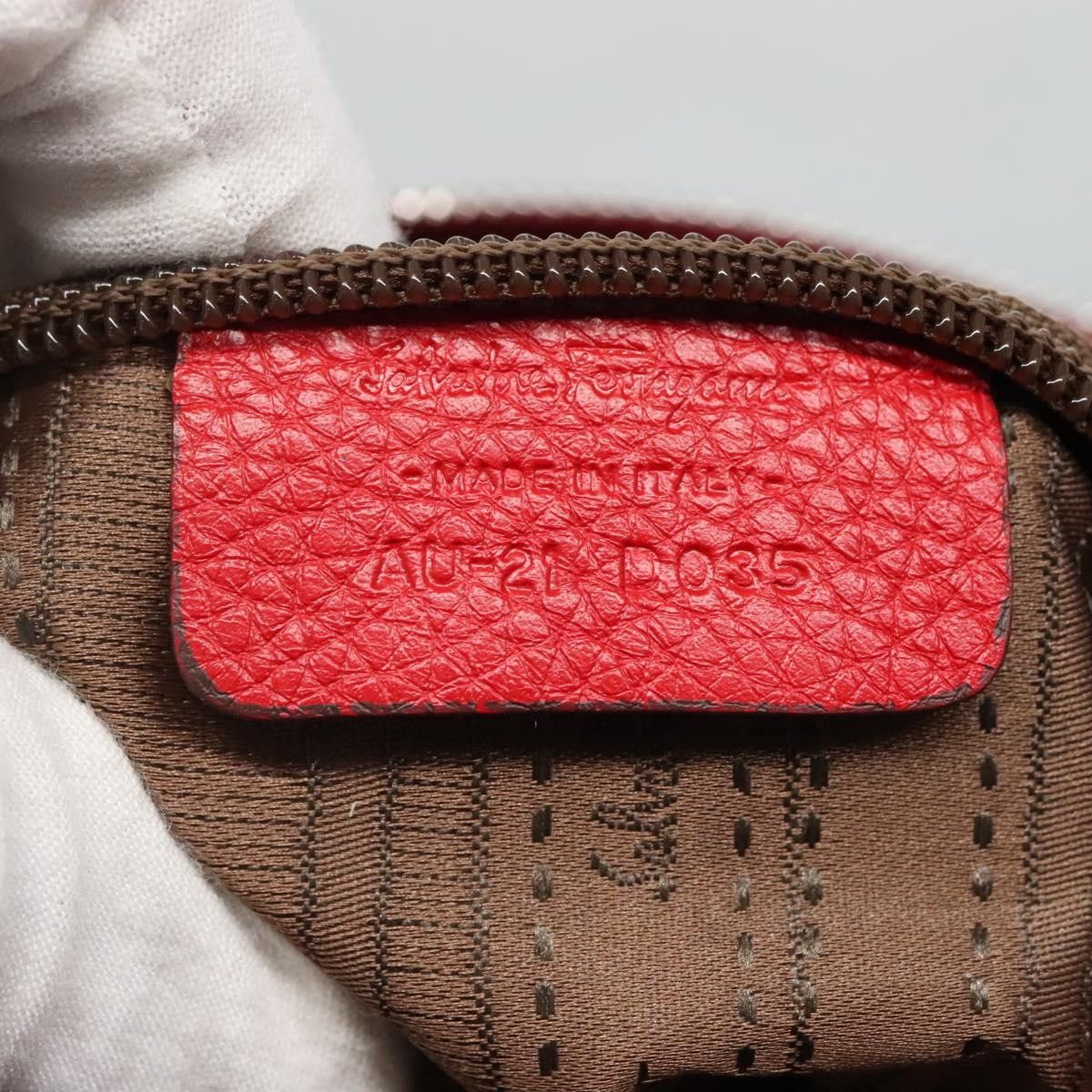 Salvatore Ferragamo Gancini Red Leather Shoulder Bag (Pre-Owned) Size ONE SIZE - 17 Thumbnail