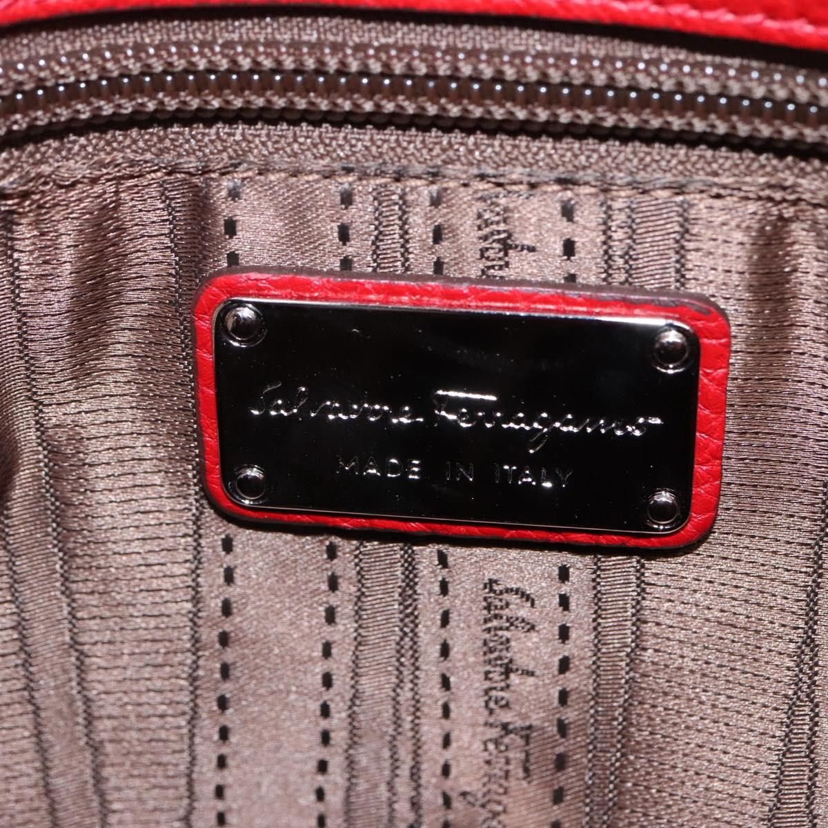 Salvatore Ferragamo Gancini Red Leather Shoulder Bag (Pre-Owned) Size ONE SIZE - 15 Thumbnail