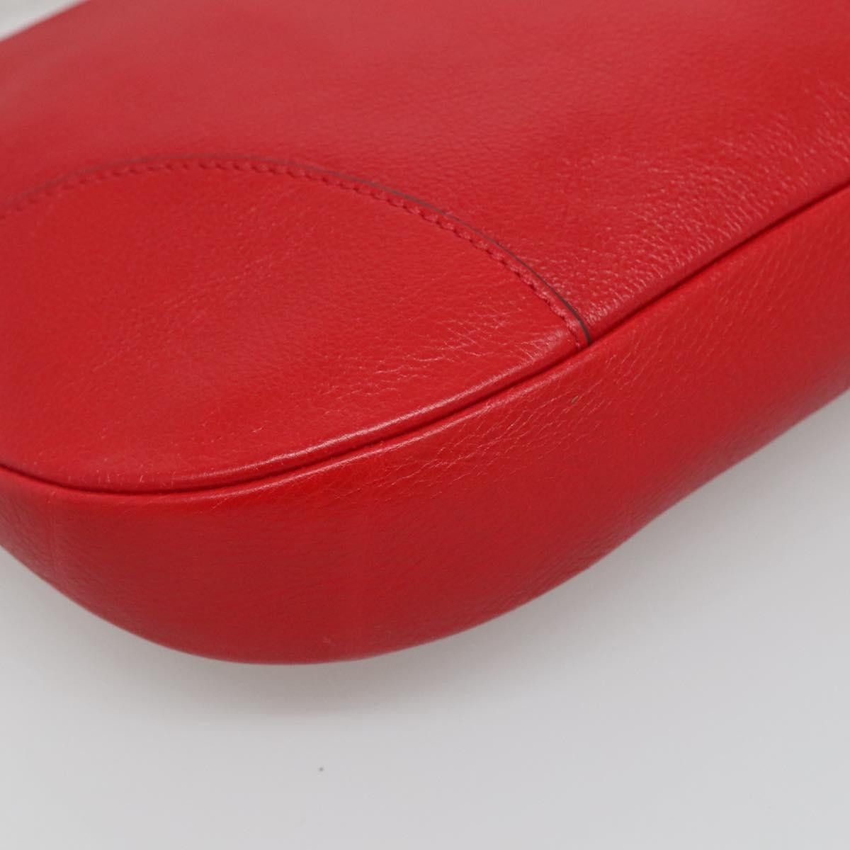 Salvatore Ferragamo Gancini Red Leather Shoulder Bag (Pre-Owned) Size ONE SIZE - 9 Thumbnail