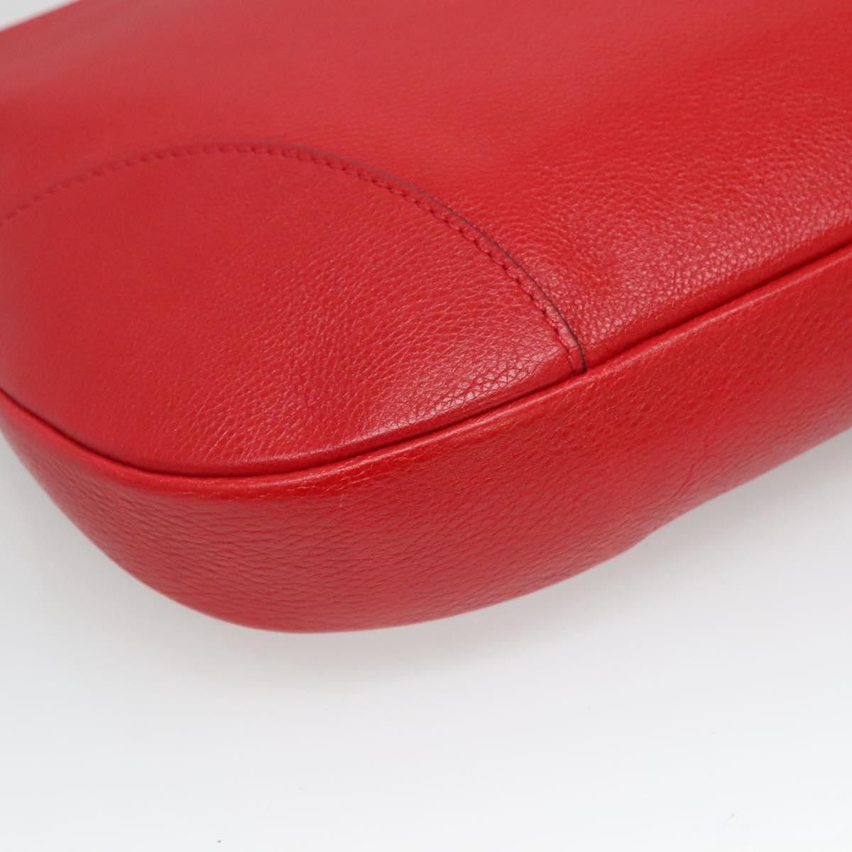 Salvatore Ferragamo Gancini Red Leather Shoulder Bag (Pre-Owned) Size ONE SIZE - 11 Thumbnail