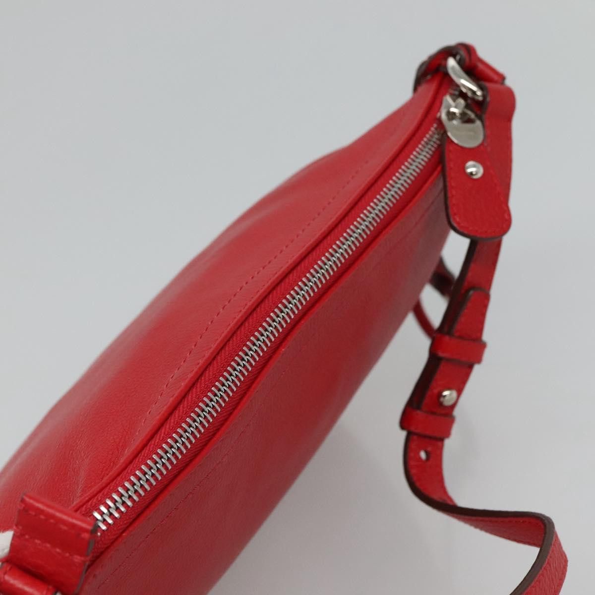Salvatore Ferragamo Gancini Red Leather Shoulder Bag (Pre-Owned) Size ONE SIZE - 13 Thumbnail