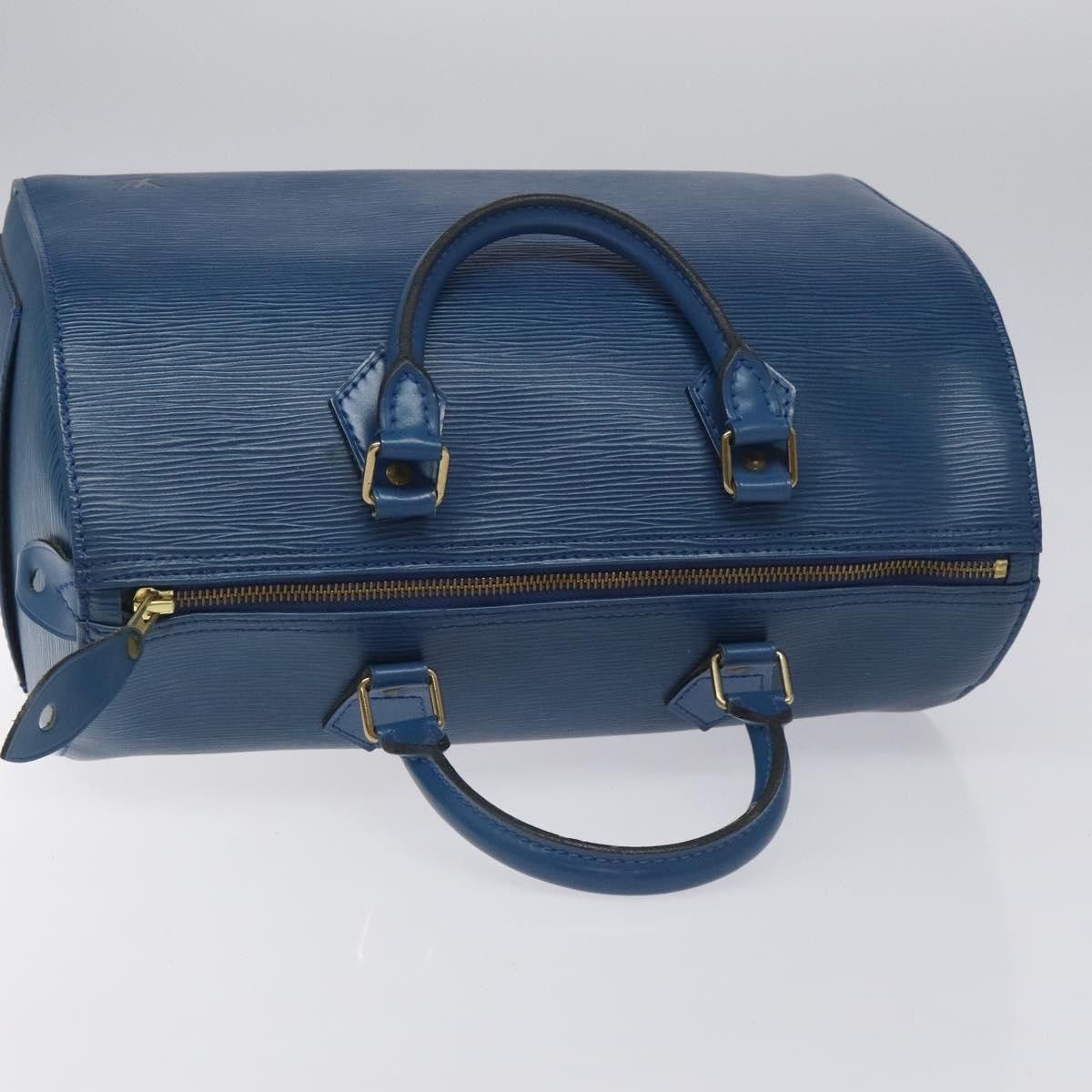 Louis Vuitton Speedy 30 Navy Leather Handbag (Pre-Owned) Size ONE SIZE - 5 Thumbnail