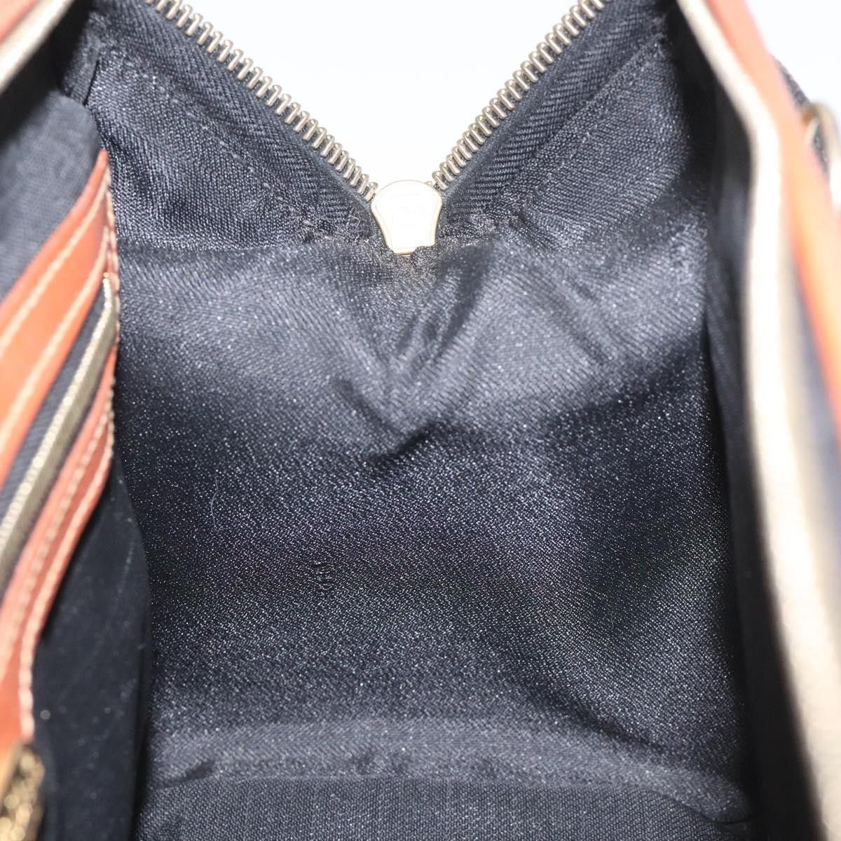 Fendi Pequin Brown Canvas Handbag (Pre-Owned) Size ONE SIZE - 10 Thumbnail